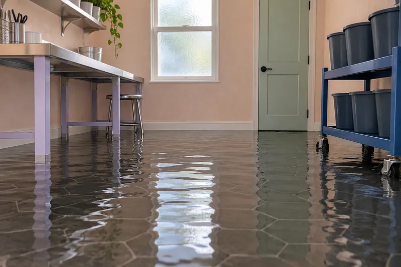 Water Extraction Near Ashley Park — standing water inside an affected room